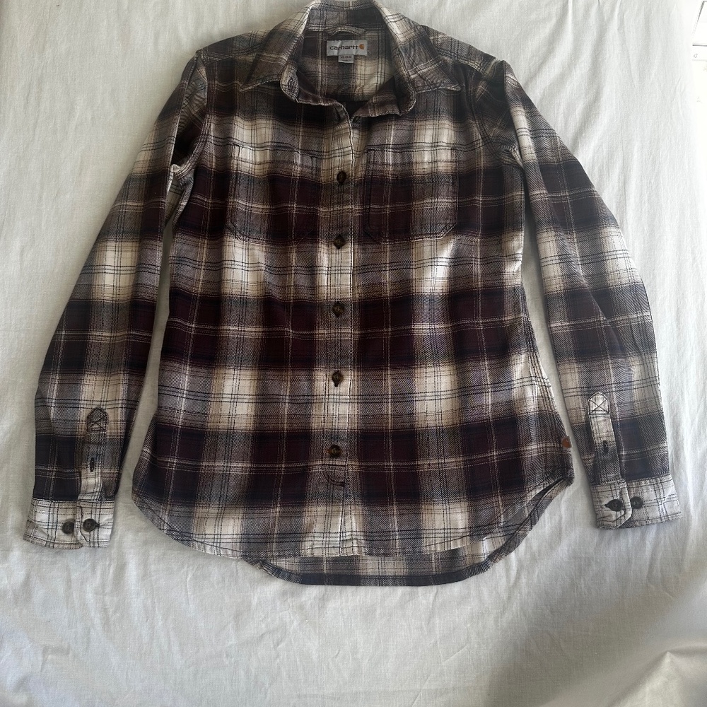 Carhartt Women’s Plaid Flannel Shirt Jacket XS | Workwear Classic
